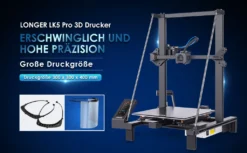 Longer Aufgerüstet LK5 Pro 3D Drucker, Verbessertes Doppelgebläse-Kit, Abnehmbare Carborundum Glasplattform, Druckgröße 300 X 300 X 400mm, Silent Motherboard, Open Source -Elektronikpunkt f0864e76d83e4be45b676a4928a85258
