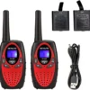 Retevis RT628 Walkie Talkie,Walkie Talkie Kinder Spielzeug Aufladbar Mit Lithium Ion Und USB Ladekabel,Funkgerät Kinder Für Camping Geburtstagsgeschenk (1 Paar,Rot) -Elektronikpunkt f2638c9e751d5994fbb12d0937def447