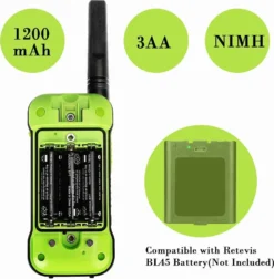 Retevis RT649P Walkie Talkie Wiederaufladbar, Wasserdichter IP67-Schwimmer, PMR 446, 16 Kanäle Lizenzfrei, LED-Taschenlampe, CTCSS/DCS VOX, Walkie Talkie-Headset Für Rettung(2 Paar, Grün) -Elektronikpunkt f369136038fb45fa79537c2e38f18aee