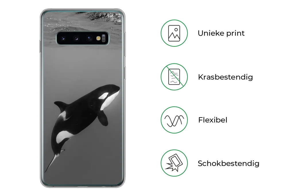 MuchoWow® Handyhülle Schutzhülle Hülle Für Samsung Galaxy S10 Orca - Wasser - Tiere Silikon Softcase Handy Hülle - Handytasche 9 MuchoWow® Handyhülle Schutzhülle Hülle Für Samsung Galaxy S10 Orca - Wasser - Tiere Silikon Softcase Handy Hülle - Handytasche – Bild 7