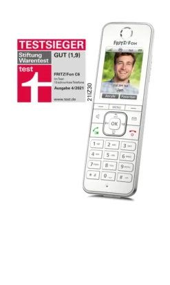 AVM FRITZ!Fon C6 DECT-Telefon Anrufer-Identifikation Weiß -Elektronikpunkt f6b034649b9a3dbbef97f484f1989fdb