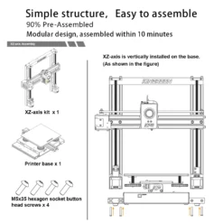 KINGROON KP5L 3D-Drucker FDM 300 X 300 X 330 Mm Druckgröße Titan-Extruder Doppel-Z-Aixs-Gewindespindel Mit Glasplattform Für 1,75 Mm Filament PLA/TPU/Holz -Elektronikpunkt f8368d13a66772ab7672f91a3c3ed966