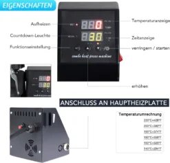 Crenex 30x38cm Hitzepresse Heißpresse T-Shirtpresse Transferpresse Textilpresse 14 Crenex 30x38cm Hitzepresse Heißpresse T-Shirtpresse Transferpresse Textilpresse -Elektronikpunkt fa2ace13efeff921799176db4881f39e