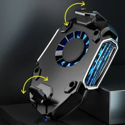 Handy-Kühler,Handy-Lüfter Mit LED Lichter,Geeignet Für 4-6,5 Zoll Handys Schwarz -Elektronikpunkt fa4de9f33a8c435a162afbaf6d140306