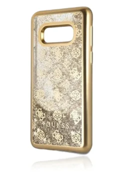 GUESS Hard Cover Glitter Peony Gold, Für Samsung G970 Galaxy S10e, GUHCS10LPEOLGO, Blister