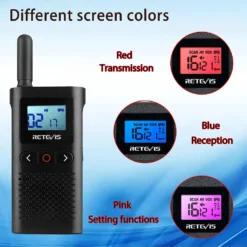 Retevis RB628 Funkgeräte, Wiederaufladbare Funkgerät Mit Hörer, PMR446 Lizenzfrei 16 Kanäle, 1500mAh, VOX, LCD-Bildschirm, CTCSS/DCS, Handheld Walkie Talkie Für Schule Restaurant (4 Stück, Schwarz) -Elektronikpunkt fb6b8cf170bdf25d9995c8d2e49be400