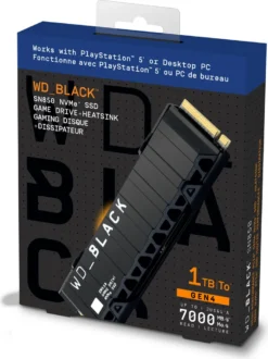 WD_BLACK™ SN850 NVMe™ SSD Mit Kühlkörper 1 TB- Works With PlayStation™ 5*