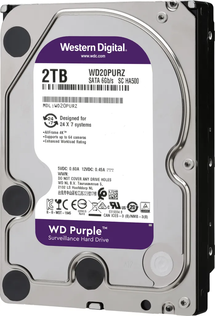 WD Purple™-Festplatte Für Überwachungssysteme 2 TB, 3.5 Zoll, SATA 6 Gbit/s 5 WD Purple™-Festplatte Für Überwachungssysteme 2 TB, 3.5 Zoll, SATA 6 Gbit/s – Bild 3