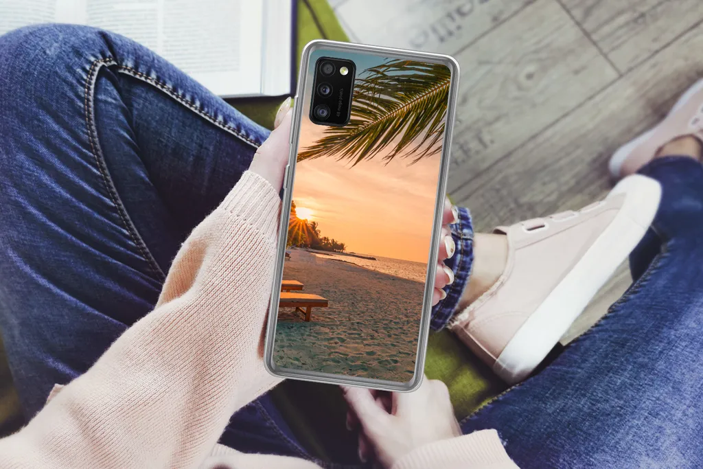 MuchoWow® Handyhülle Schutzhülle Hülle Für Samsung Galaxy A41 Strand - Strandkorb - Sonnenuntergang Silikon Softcase Handy Hülle - Mobiltelefon 5 MuchoWow® Handyhülle Schutzhülle Hülle Für Samsung Galaxy A41 Strand - Strandkorb - Sonnenuntergang Silikon Softcase Handy Hülle - Mobiltelefon – Bild 3