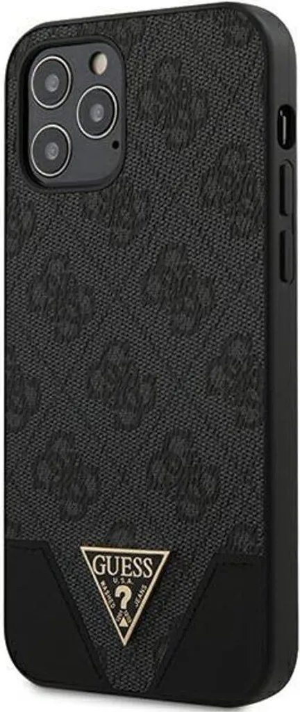 Guess GUHCP12MPU4GHBK 4G Triangle Collection Hülle Für IPhone 12/12 Pro 6,1" Grau